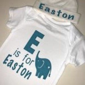 Custom Baby Onesie w/ Matching Hat (Optional)